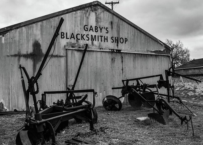 Blacksmith Greeting Card featuring the photograph Old Frisco Blacksmith Shop by Nicole Lloyd