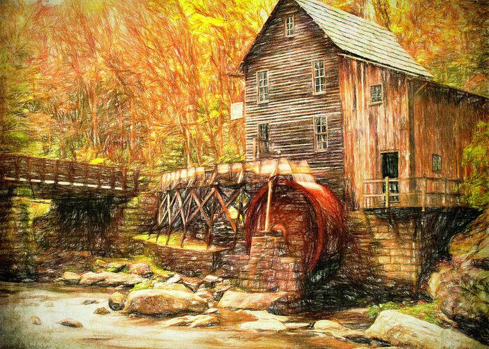Grist Mill Greeting Card featuring the photograph Old Grist Mill by Mark Allen