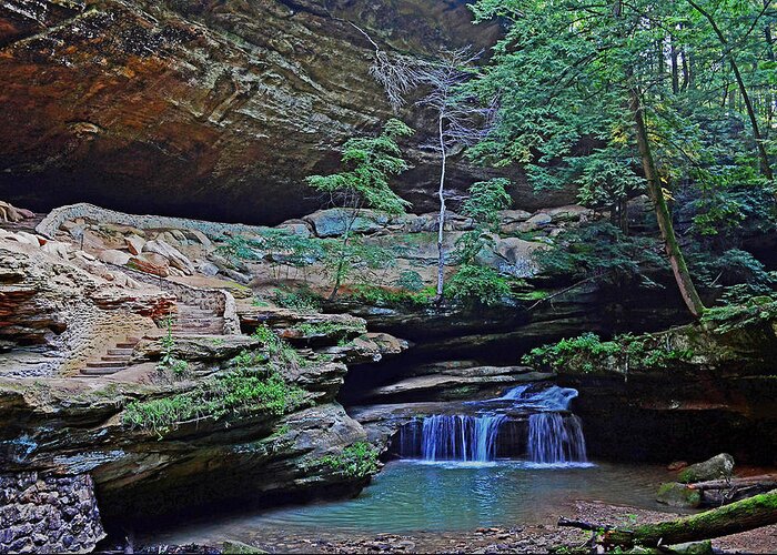 Cave Greeting Card featuring the photograph Old Man's Cave by Rodney Campbell