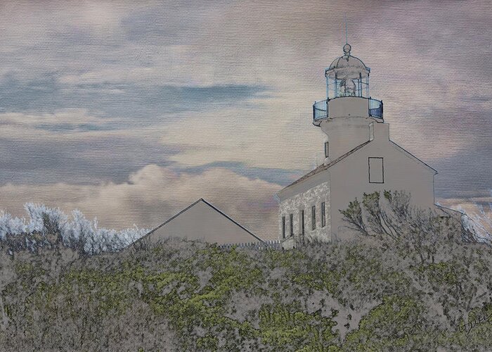 Europe Greeting Card featuring the photograph Old Point Loma Lighthouse by Linda Dunn