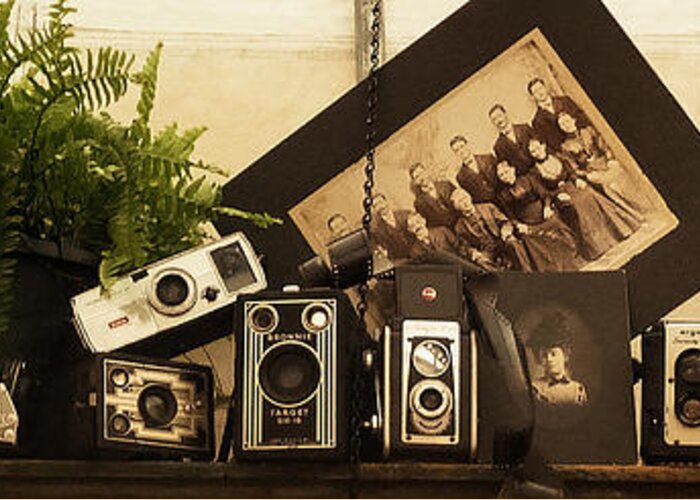 Photography Greeting Card featuring the photograph Old Time Photography by Cathy Donohoue