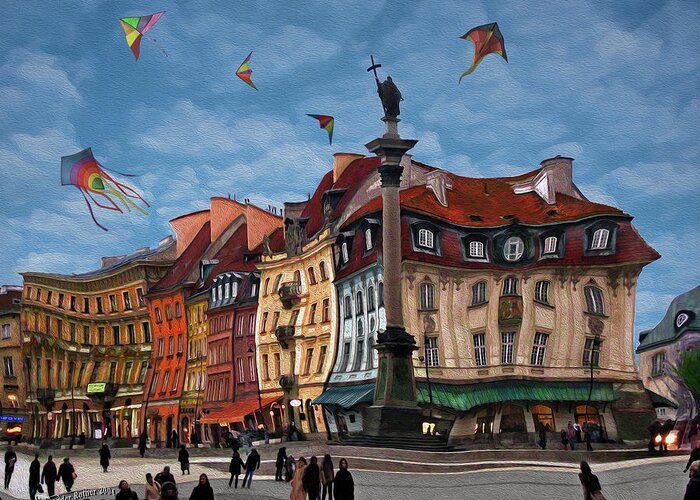 Old Town Greeting Card featuring the photograph Old Town In Warsaw #3 by Aleksander Rotner