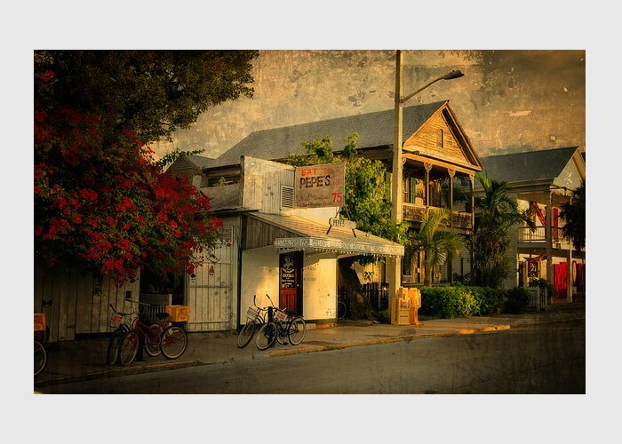 Key West Greeting Card featuring the photograph Pepes Old Town - Key West Florida by Photos by Thom