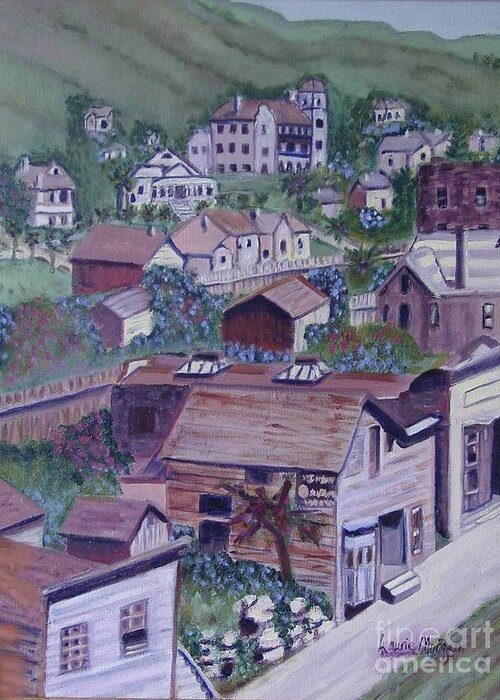 Ventura Greeting Card featuring the painting Old Ventura by Laurie Morgan