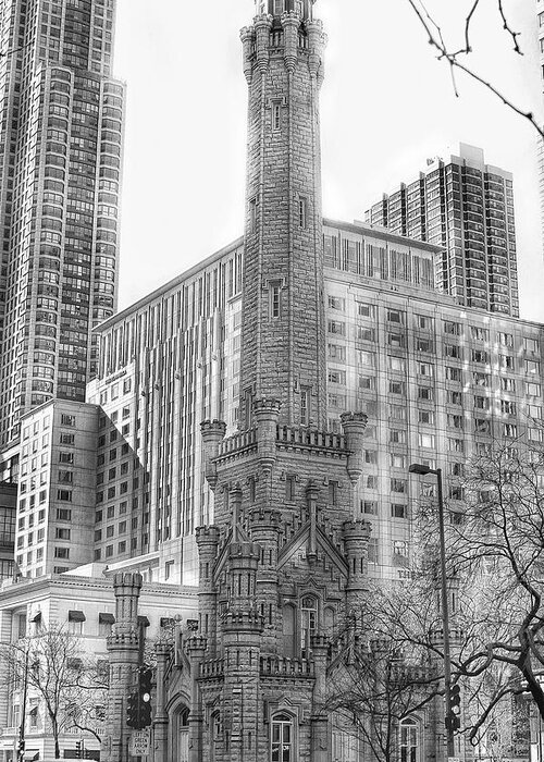 Water Tower Greeting Card featuring the photograph Old Water Tower - Chicago by Jackson Pearson
