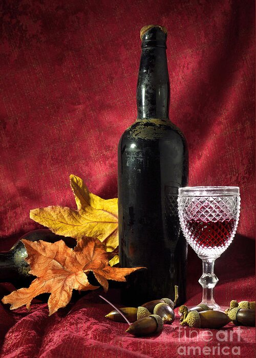Acorn Greeting Card featuring the photograph Old Wine Bottle by Carlos Caetano