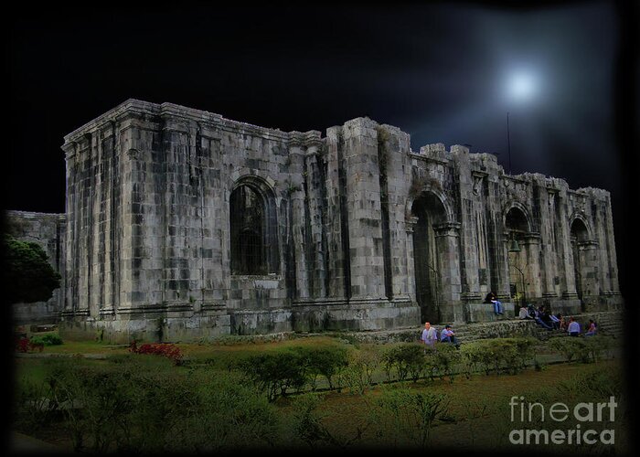 Oldest Greeting Card featuring the photograph Oldest Church In Cartago, Costa Rica V by Al Bourassa