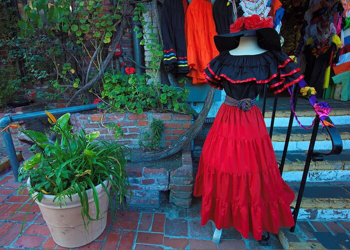 Street Photography Greeting Card featuring the photograph Olvera Street Los Angeles by Ram Vasudev