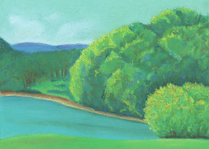 Art Greeting Card featuring the pastel Omega Morning by Anne Katzeff