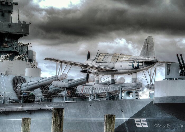 Battleship Greeting Card featuring the photograph On Deck by Phil Mancuso