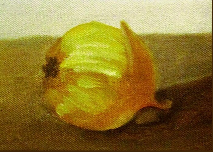 Onion Greeting Card featuring the painting Onion by Patricia Cleasby