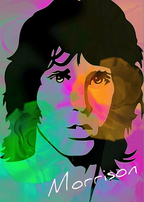 Jim Morrison. The Doors Greeting Card featuring the digital art Opening Doors by Diana Angstadt