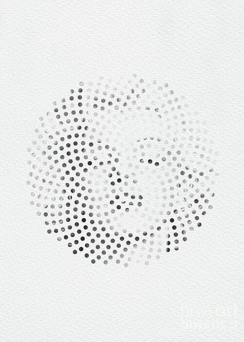 #optical Illusion #marilyn M. #sex Symbol #dots #black And White #mixed Media Greeting Card featuring the digital art Optical Illusions - Iconical People 1 by Klara Acel