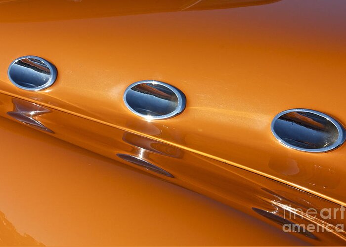 Car Greeting Card featuring the photograph Orange Abstract by Linda Bianic