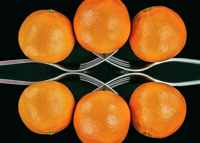 Oranges Greeting Card featuring the photograph Orange Balance by Shirley Mangini