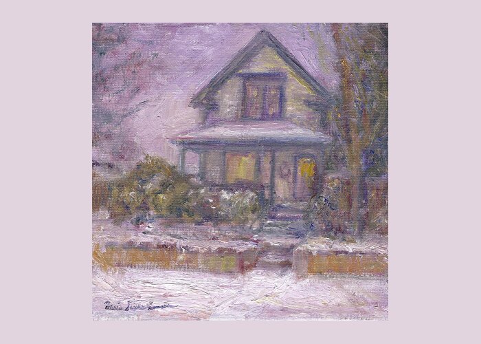 Home Greeting Card featuring the painting Our Humble Abode by Quin Sweetman