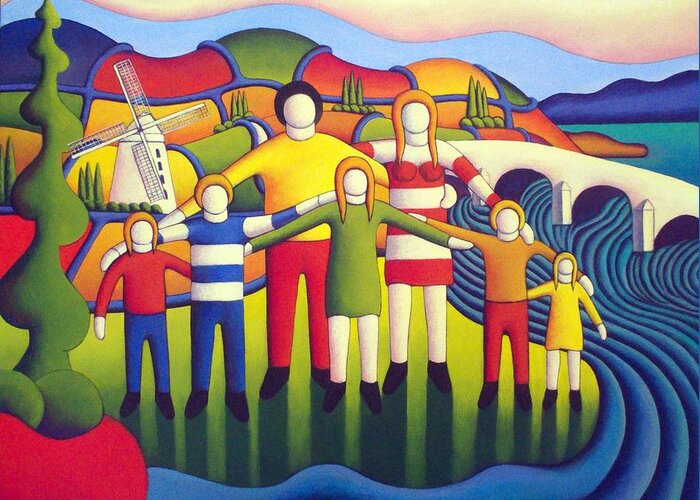 Family Greeting Card featuring the painting Our Kingdom by Alan Kenny