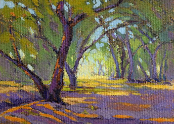 Trees Greeting Card featuring the painting Our Secret Place 4 by Konnie Kim