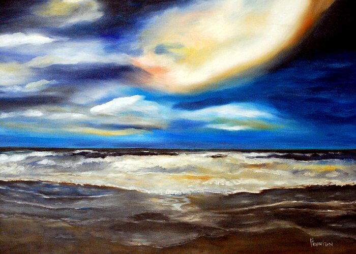 Sea Greeting Card featuring the painting Outer Banks NC by Phil Burton