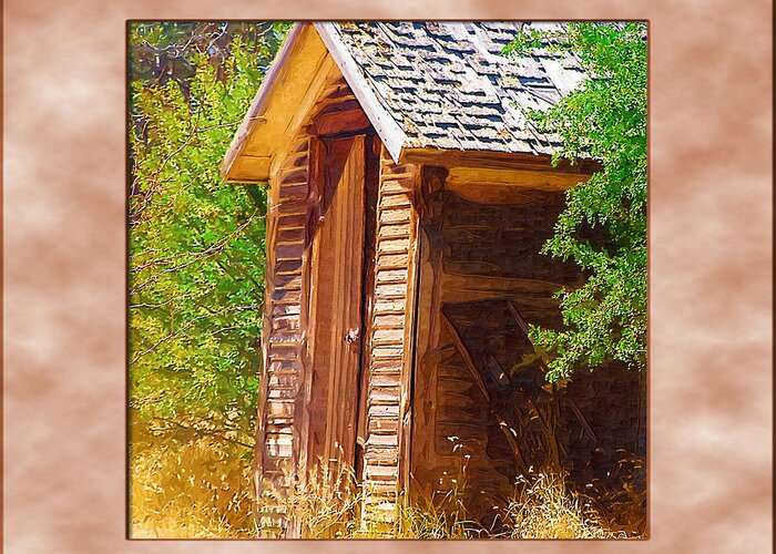 Outhouse Greeting Card featuring the photograph Outhouse 1 by Susan Kinney