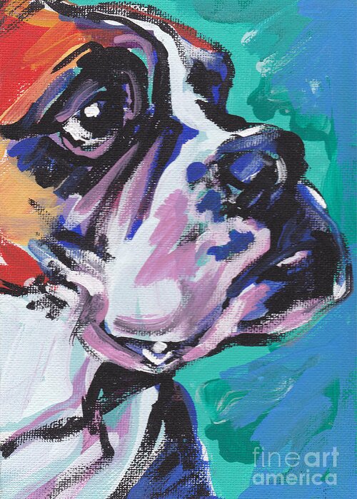 Boxer Greeting Card featuring the painting Outside The Box by Lea S