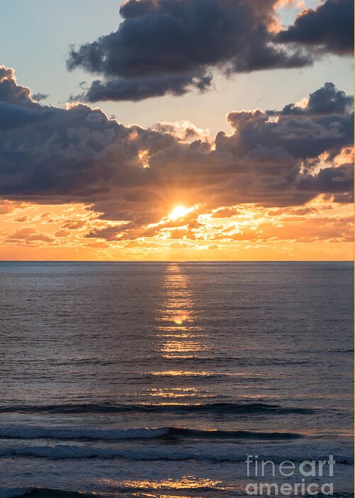 Sunset Greeting Card featuring the photograph Over the Water by Ana V Ramirez