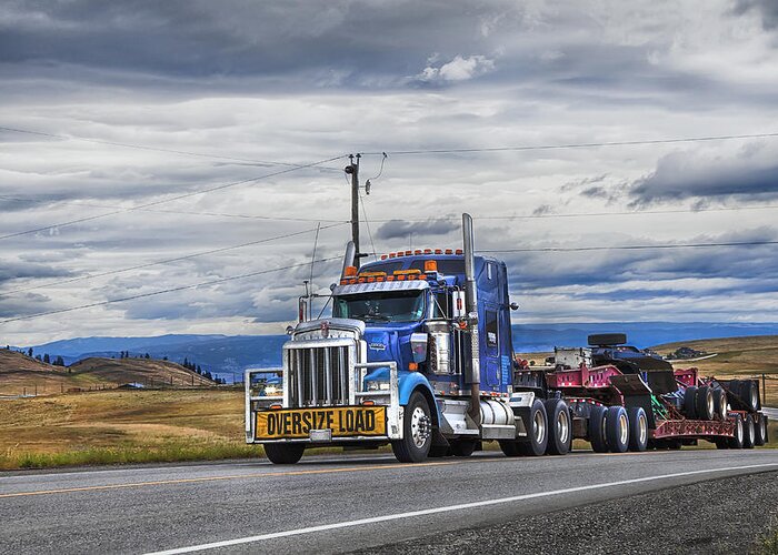 Trucks Greeting Card featuring the photograph Oversize Load by Theresa Tahara
