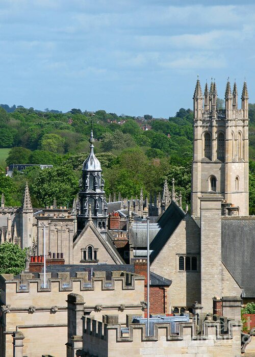 Oxford Greeting Card featuring the photograph Oxford Tower View by Ann Horn