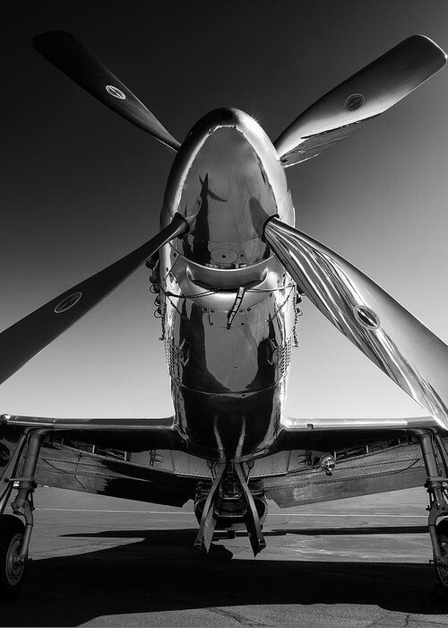 P51 Greeting Card featuring the photograph P-51 Mustang by John Hamlon