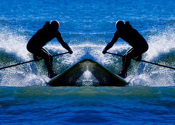 Paddle Boarding Greeting Card featuring the photograph Paddleboarding x 2 by Betsy Knapp