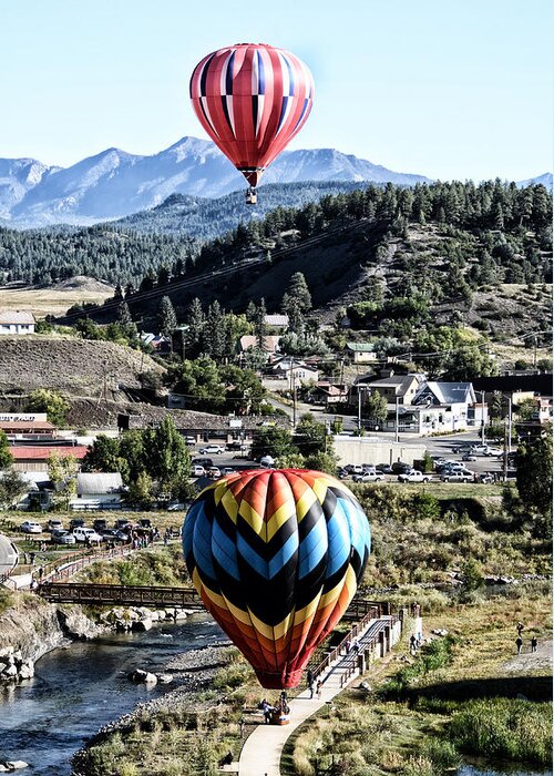 Hot Air Balloons Greeting Card featuring the photograph Pagosa Springs Colorfest 2015 by Kevin Munro