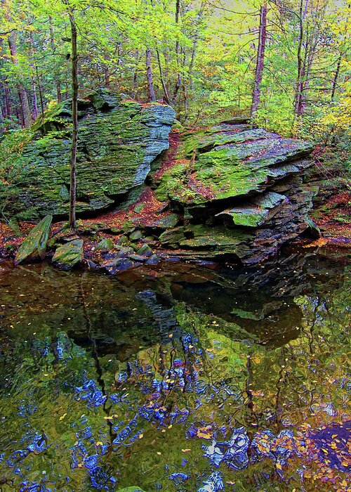 Water Greeting Card featuring the photograph Painted Rocks by Doolittle Photography and Art