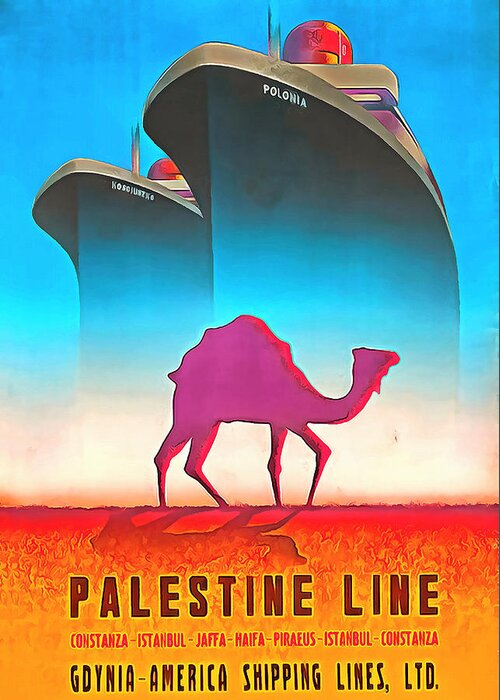Palestine Greeting Card featuring the photograph Palestine Line by Munir Alawi