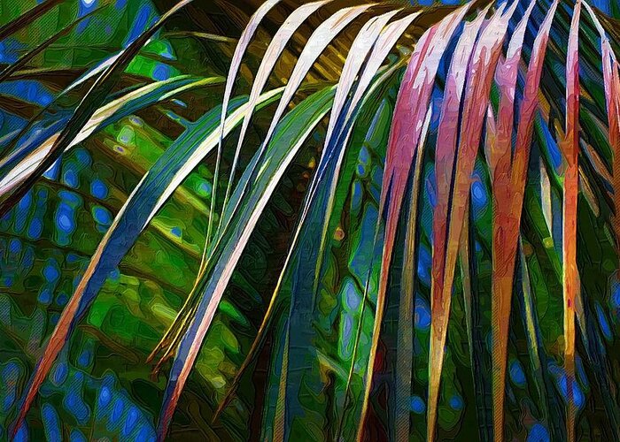 Leaves Greeting Card featuring the photograph Palms by Donna Bentley