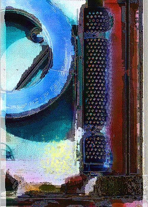 Abstract Greeting Card featuring the photograph panel one from Centrifuge by Steve Karol