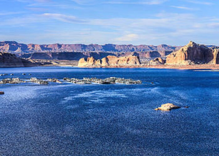 Panorama Greeting Card featuring the photograph Panorama, Lake Powell, Arizona by Felix Lai