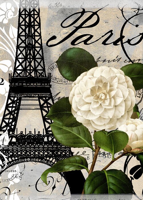 Paris Greeting Card featuring the painting Paris Blanc I by Mindy Sommers