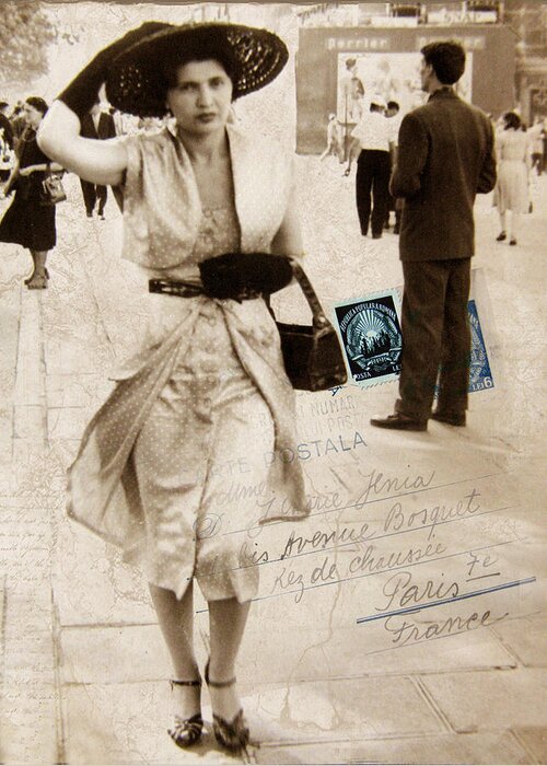 Woman Greeting Card featuring the photograph Paris Postcard by Jessica Jenney