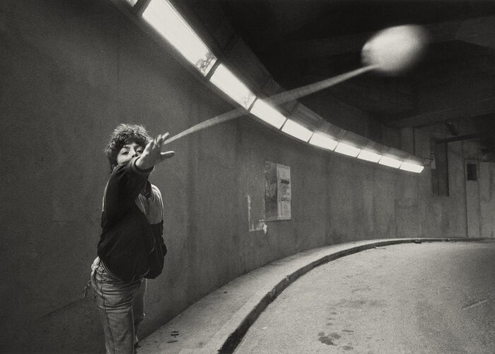 Photography Greeting Card featuring the photograph Paris underground yoyo by Philippe Taka