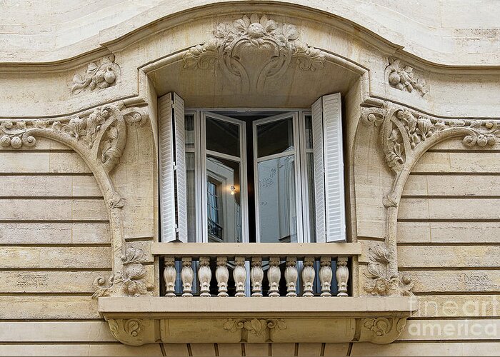 Paris Photograph Greeting Card featuring the photograph Parisian Balcony by Ivy Ho