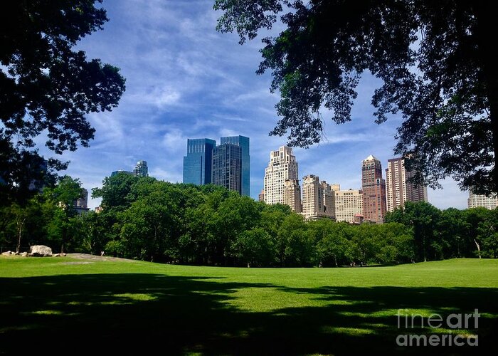 Central Park Greeting Card featuring the photograph Park #1 by Dennis Richardson