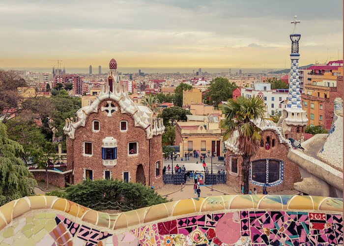 Park Guell Greeting Card featuring the photograph Park Playtime by Slow Fuse Photography