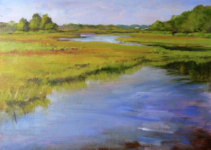 Landscape Greeting Card featuring the painting Parker's River, Cape Cod by Peter Salwen