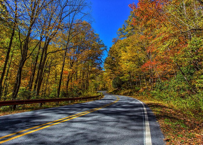Parkway Road Greeting Card featuring the photograph Parkway Road NC by Gestalt Imagery