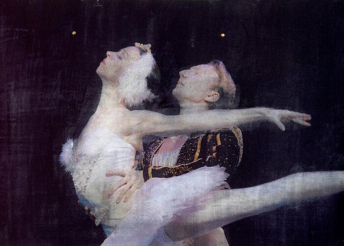 Ballet Greeting Card featuring the mixed media Pas de Deux by Bob Senesac