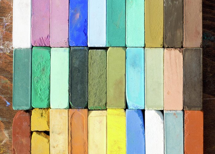 Pastel Greeting Card featuring the photograph Pastel Square Composition 1 by Kathy Anselmo