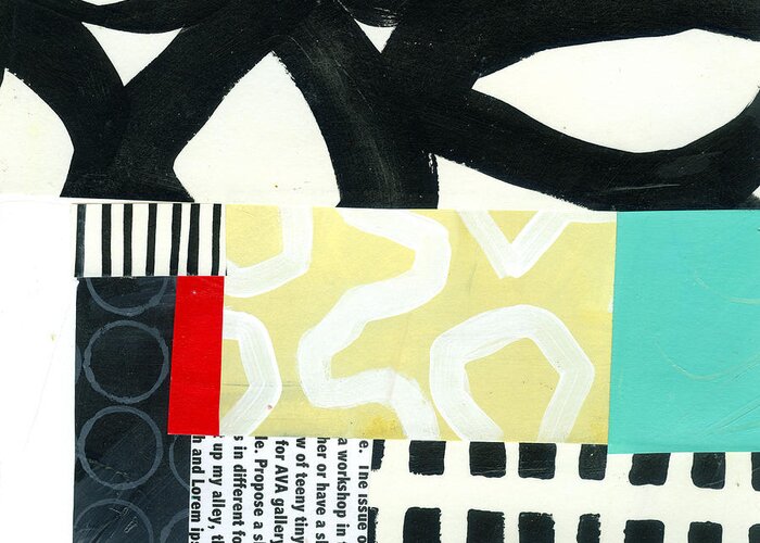 Abstract Art Greeting Card featuring the painting Pattern Grid #1 by Jane Davies