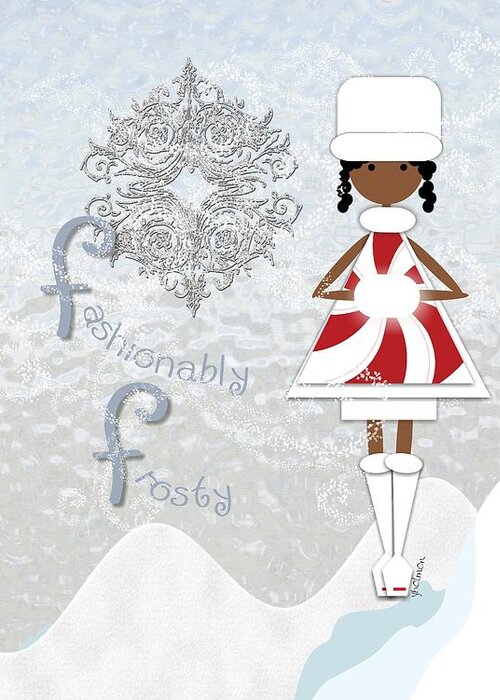 Frozen Greeting Card featuring the digital art Patti by Yolanda Holmon