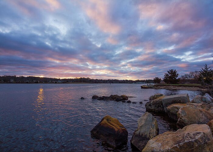 Pawcatuck Greeting Card featuring the photograph Pawcatuck River Sunrise by Kirkodd Photography Of New England