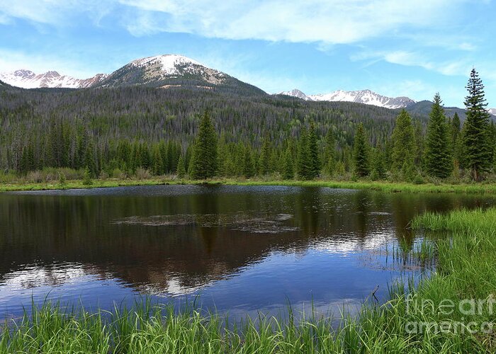 Colorado Greeting Card featuring the photograph Peaceful Beaver Ponds View by Christiane Schulze Art And Photography